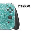 Turquoise Unfocused Glimmer // Skin Decal Wrap Kit for Nintendo Switch Console & Dock, Joy-Cons, Pro Controller, Lite, 3DS XL, 2DS XL, DSi, or Wii - Vinyl Skin Wrap for Nintendo Switch 2, OLED, Lite, Pro Controller, Wii & Classic Handhelds
