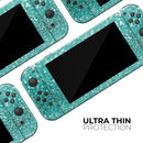 Turquoise Unfocused Glimmer // Skin Decal Wrap Kit for Nintendo Switch Console & Dock, Joy-Cons, Pro Controller, Lite, 3DS XL, 2DS XL, DSi, or Wii - Vinyl Skin Wrap for Nintendo Switch 2, OLED, Lite, Pro Controller, Wii & Classic Handhelds