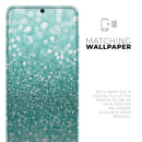Turquoise Unfocused Glimmer - Skin-Kit for the Samsung Galaxy S-Series S20, S20 Plus, S20 Ultra , S10 & others (All Galaxy Devices Available)