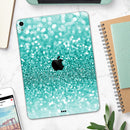 Turquoise Unfocused Glimmer - Full Body Skin Decal for the Apple iPad Pro 12.9", 11", 10.5", 9.7", Air or Mini (All Models Available)