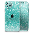 Turquoise Unfocused Glimmer - Protective Skin Wrap & Decal – Compatible with iPhone SE to iPhone 17 Pro Max (All Models)