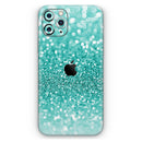 Turquoise Unfocused Glimmer - Protective Skin Wrap & Decal – Compatible with iPhone SE to iPhone 17 Pro Max (All Models)
