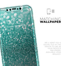 Turquoise Unfocused Glimmer - Protective Skin Wrap & Decal – Compatible with iPhone SE to iPhone 17 Pro Max (All Models)