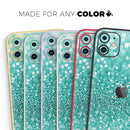 Turquoise Unfocused Glimmer - Protective Skin Wrap & Decal – Compatible with iPhone SE to iPhone 17 Pro Max (All Models)