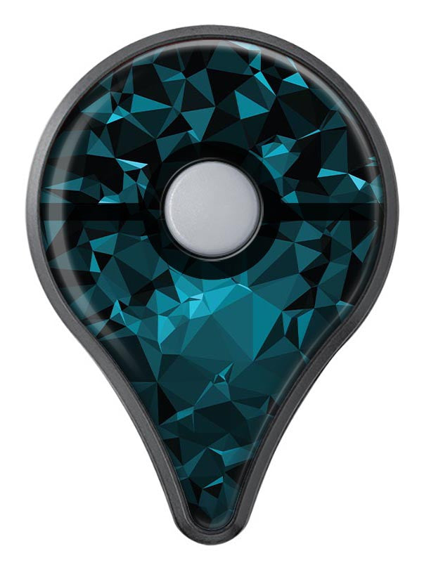 Turquoise and Black Geometric Triangles Pokémon GO Plus Vinyl Protective Decal Skin Kit