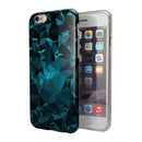 Turquoise and Black Geometric Triangles iPhone 6/6s or 6/6s Plus 2-Piece Hybrid INK-Fuzed Case