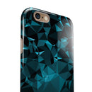 Turquoise and Black Geometric Triangles iPhone 6/6s or 6/6s Plus 2-Piece Hybrid INK-Fuzed Case