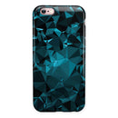 Turquoise and Black Geometric Triangles iPhone 6/6s or 6/6s Plus 2-Piece Hybrid INK-Fuzed Case