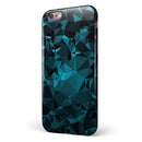 Turquoise and Black Geometric Triangles iPhone 6/6s or 6/6s Plus 2-Piece Hybrid INK-Fuzed Case