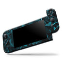 Turquoise and Black Geometric Triangles // Skin Decal Wrap Kit for Nintendo Switch Console & Dock, Joy-Cons, Pro Controller, Lite, 3DS XL, 2DS XL, DSi, or Wii - Vinyl Skin Wrap for Nintendo Switch 2, OLED, Lite, Pro Controller, Wii & Classic Handhelds