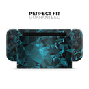Turquoise and Black Geometric Triangles // Skin Decal Wrap Kit for Nintendo Switch Console & Dock, Joy-Cons, Pro Controller, Lite, 3DS XL, 2DS XL, DSi, or Wii - Vinyl Skin Wrap for Nintendo Switch 2, OLED, Lite, Pro Controller, Wii & Classic Handhelds