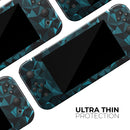 Turquoise and Black Geometric Triangles // Skin Decal Wrap Kit for Nintendo Switch Console & Dock, Joy-Cons, Pro Controller, Lite, 3DS XL, 2DS XL, DSi, or Wii - Vinyl Skin Wrap for Nintendo Switch 2, OLED, Lite, Pro Controller, Wii & Classic Handhelds