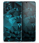 Turquoise and Black Geometric Triangles - Skin-Kit for the Samsung Galaxy S-Series S20, S20 Plus, S20 Ultra , S10 & others (All Galaxy Devices Available)