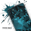 Turquoise and Black Geometric Triangles - Skin-Kit for the Samsung Galaxy S-Series S20, S20 Plus, S20 Ultra , S10 & others (All Galaxy Devices Available)