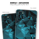 Turquoise and Black Geometric Triangles - Skin-Kit for the Samsung Galaxy S-Series S20, S20 Plus, S20 Ultra , S10 & others (All Galaxy Devices Available)