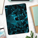 Turquoise and Black Geometric Triangles - Full Body Skin Decal for the Apple iPad Pro 12.9", 11", 10.5", 9.7", Air or Mini (All Models Available)