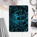 Turquoise and Black Geometric Triangles - Full Body Skin Decal for the Apple iPad Pro 12.9", 11", 10.5", 9.7", Air or Mini (All Models Available)