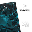 Turquoise and Black Geometric Triangles - Full Body Skin Decal for the Apple iPad Pro 12.9", 11", 10.5", 9.7", Air or Mini (All Models Available)