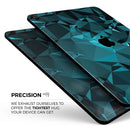 Turquoise and Black Geometric Triangles - Full Body Skin Decal for the Apple iPad Pro 12.9", 11", 10.5", 9.7", Air or Mini (All Models Available)