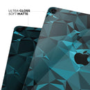 Turquoise and Black Geometric Triangles - Full Body Skin Decal for the Apple iPad Pro 12.9", 11", 10.5", 9.7", Air or Mini (All Models Available)