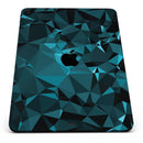 Turquoise and Black Geometric Triangles - Full Body Skin Decal for the Apple iPad Pro 12.9", 11", 10.5", 9.7", Air or Mini (All Models Available)