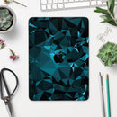 Turquoise and Black Geometric Triangles - Full Body Skin Decal for the Apple iPad Pro 12.9", 11", 10.5", 9.7", Air or Mini (All Models Available)