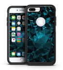 Turquoise and Black Geometric Triangles - iPhone 7 or 7 Plus Commuter Case Skin Kit