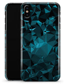 Turquoise and Black Geometric Triangles - iPhone X Clipit Case