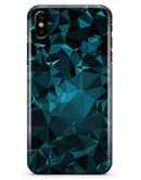 Turquoise and Black Geometric Triangles - iPhone X Clipit Case