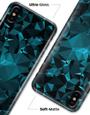 Turquoise and Black Geometric Triangles - iPhone X Clipit Case