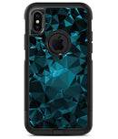 Turquoise and Black Geometric Triangles - iPhone X OtterBox Case & Skin Kits