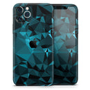 Turquoise and Black Geometric Triangles - Protective Skin Wrap & Decal – Compatible with iPhone SE to iPhone 17 Pro Max (All Models)