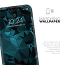 Turquoise and Black Geometric Triangles - Protective Skin Wrap & Decal – Compatible with iPhone SE to iPhone 17 Pro Max (All Models)