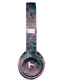 Turquoise and Burgundy Floral Velvet Full-Body Skin Kit for the Beats by Dre Solo 3 Wireless Headphones