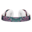 Turquoise and Burgundy Floral Velvet Full-Body Skin Kit for the Beats by Dre Solo 3 Wireless Headphones