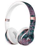 Turquoise and Burgundy Floral Velvet Full-Body Skin Kit for the Beats by Dre Solo 3 Wireless Headphones
