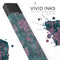 Turquoise and Burgundy Floral Velvet - Premium Decal Protective Skin-Wrap Sticker compatible with the Juul Labs vaping device