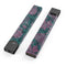 Turquoise and Burgundy Floral Velvet - Premium Decal Protective Skin-Wrap Sticker compatible with the Juul Labs vaping device