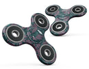 Turquoise and Burgundy Floral Velvet v2 Full-Body Fidget Spinner Skin-Kit