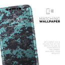 Turquoise and Gray Digital Camouflage - Protective Skin Wrap & Decal – Compatible with iPhone SE to iPhone 17 Pro Max (All Models)