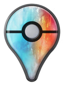 Turquoise to Pink Absorbed Watercolor Texture Pokémon GO Plus Vinyl Protective Decal Skin Kit