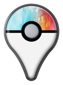 Turquoise to Pink Absorbed Watercolor Texture Pokémon GO Plus Vinyl Protective Decal Skin Kit