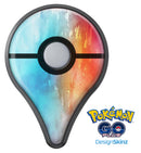 Turquoise to Pink Absorbed Watercolor Texture Pokémon GO Plus Vinyl Protective Decal Skin Kit