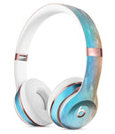 Turquoise to Pink Absorbed Watercolor Texture Full-Body Skin Kit for the Beats by Dre Solo 3 Wireless Headphones