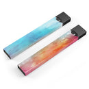 Turquoise to Pink Absorbed Watercolor Texture - Premium Decal Protective Skin-Wrap Sticker compatible with the Juul Labs vaping device