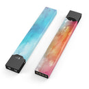 Turquoise to Pink Absorbed Watercolor Texture - Premium Decal Protective Skin-Wrap Sticker compatible with the Juul Labs vaping device
