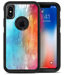 Turquoise to Pink Absorbed Watercolor Texture - iPhone X OtterBox Case & Skin Kits