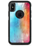 Turquoise to Pink Absorbed Watercolor Texture - iPhone X OtterBox Case & Skin Kits