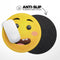 Uhh Friendly Emoticons// WaterProof Rubber Foam Backed Anti-Slip Mouse Pad for Home Work Office or Gaming Computer Desk