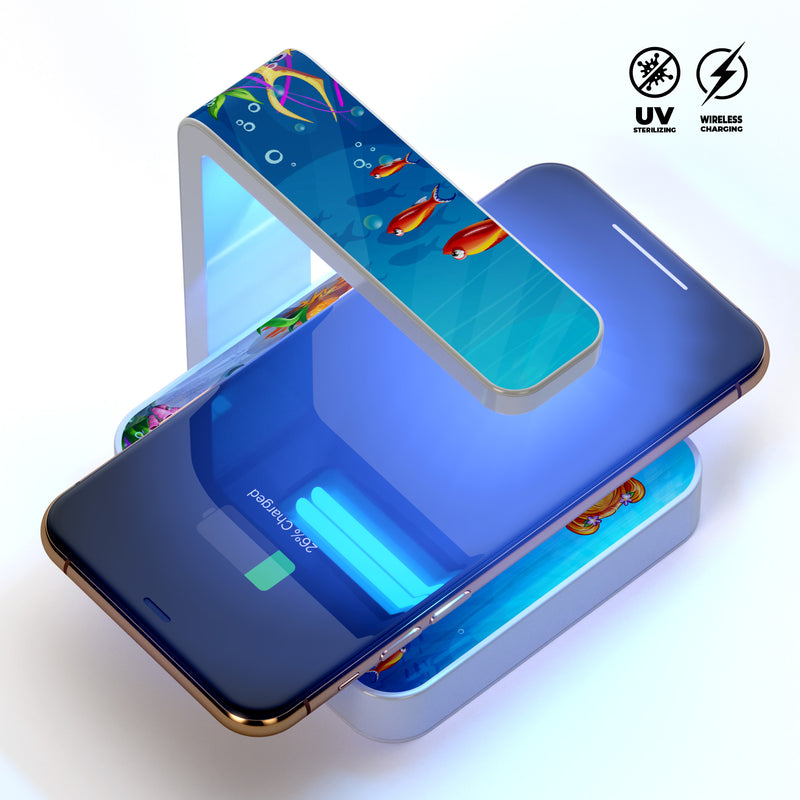Under the Sea Mermaid V1 UV Germicidal Sanitizing Sterilizing Wireless Smart Phone Screen Cleaner + Charging Station